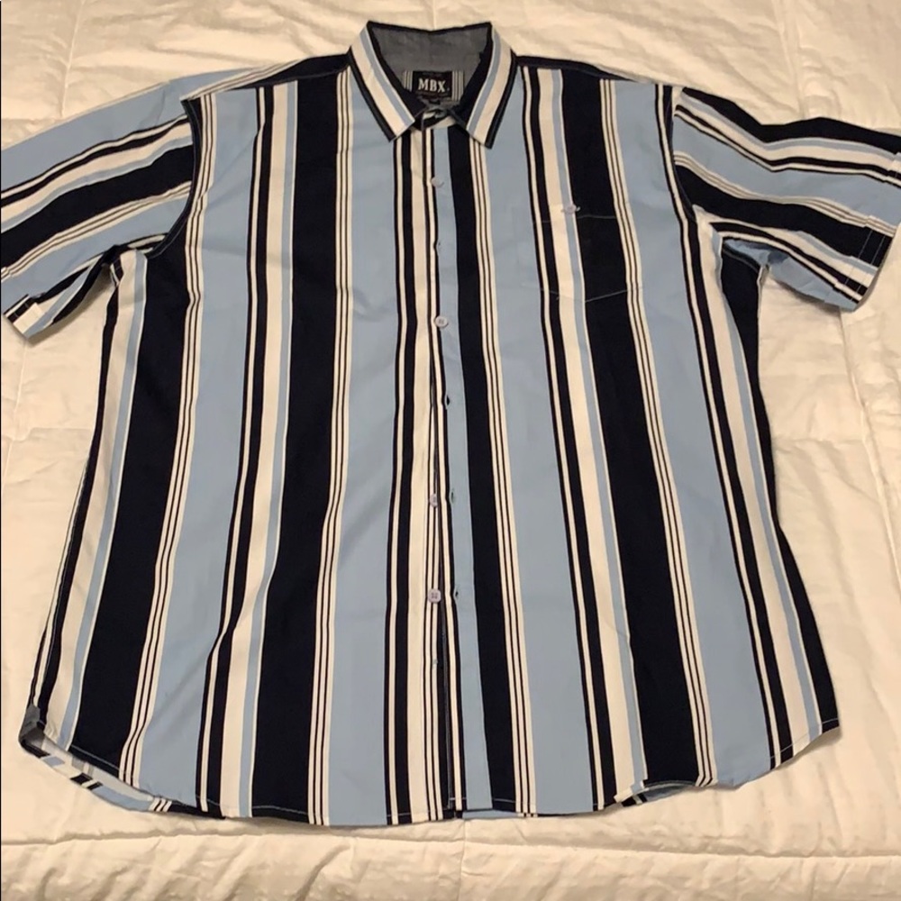Striped button down